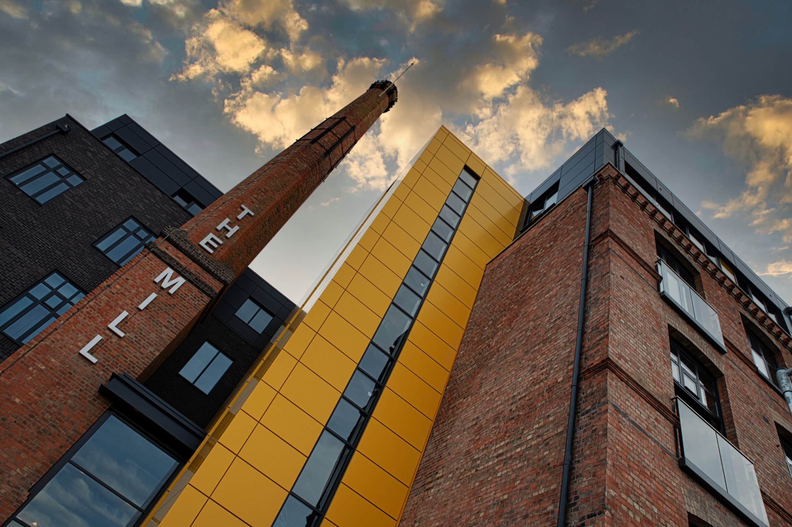 The Mill main entrance and chimney