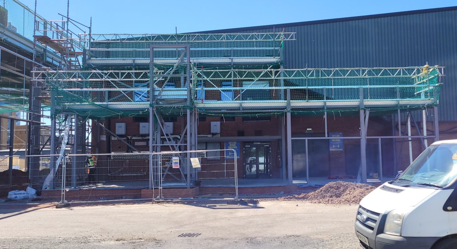 The steel frames are in place at Morningside Arena HSSP Architects