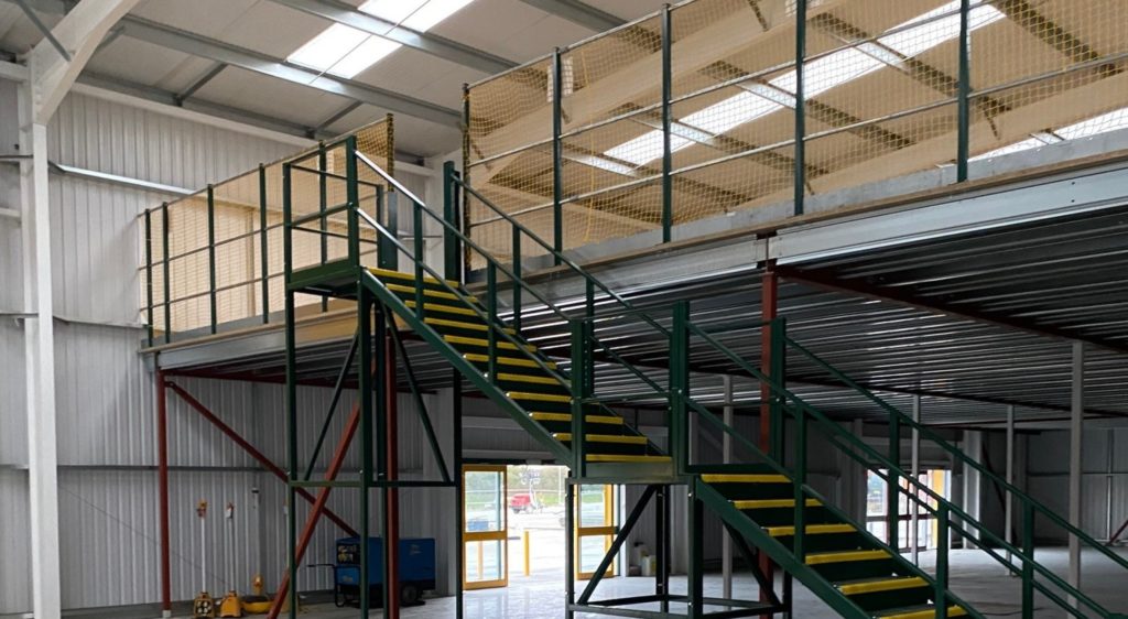 New Travis Perkins’ branch; the mezz is up and the stairs are in